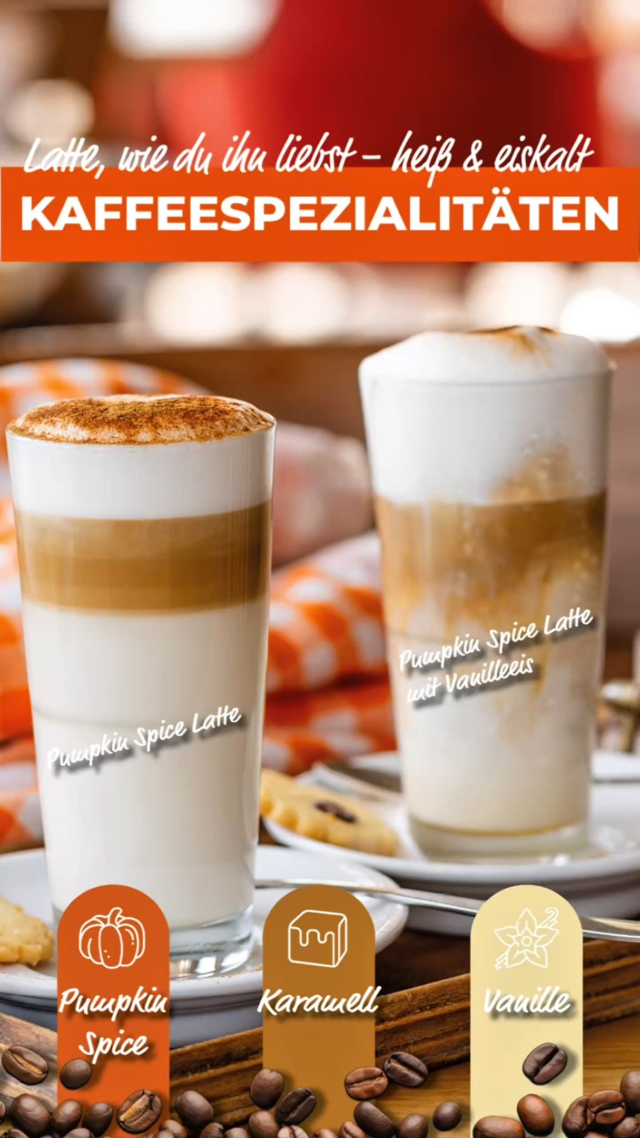 Herbstzeit ist Latte-Zeit! Ob würziger Pumpkin Spice Latte, sanfter Vanille Latte, süßer Karamell Latte oder der besondere Pumpkin Spice mit Vanilleeis, jede Sorte bringt ihren eigenen Genussmoment. Jetzt in unseren Plentz-Filialen! 

#pumpkinspicelatte #latté #coffeecoffeecoffee #plentz #viral_video #AutumnVibes #bäckerei #icecream #kaffee #pumpkinspicelatte #bakery #konditorei #cozyseason